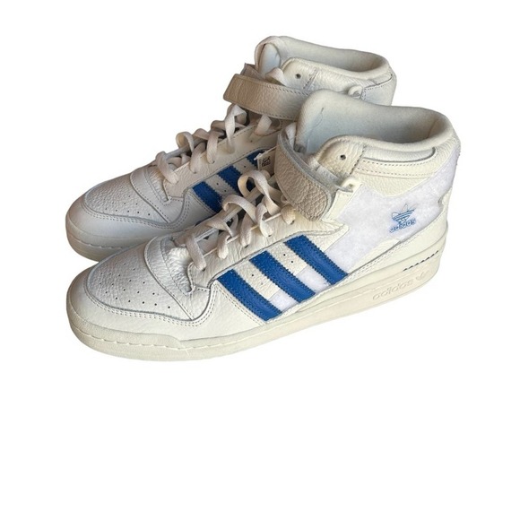 Adidas Forum Mid Shoe Off White Blue Bird Colorway Size 10.5 Authentic GX1021
